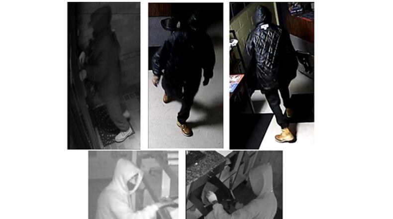 Gwinnett County police are searching for a man who has allegedly burglarized at least five businesses in Lawrenceville, Norcross and Peachtree Corners within a month.