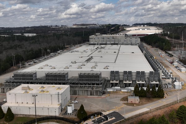 The Douglas County Google Data Center complex is seen last month in Lithia Springs. (Mike Stewart/AP)