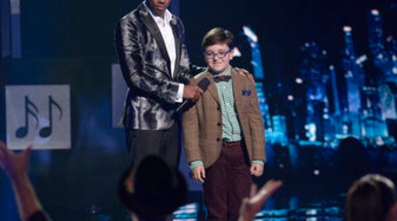 AMERICA'S GOT TALENT -- Episode 914 -- Pictured: (l-r) Nick Cannon, Adrian Romoff -- (Photo by: Virginia Sherwood/NBC) AMERICA'S GOT TALENT -- Episode 914 -- Pictured: (l-r) Nick Cannon, Adrian Romoff -- (Photo by: Virginia Sherwood/NBC)
