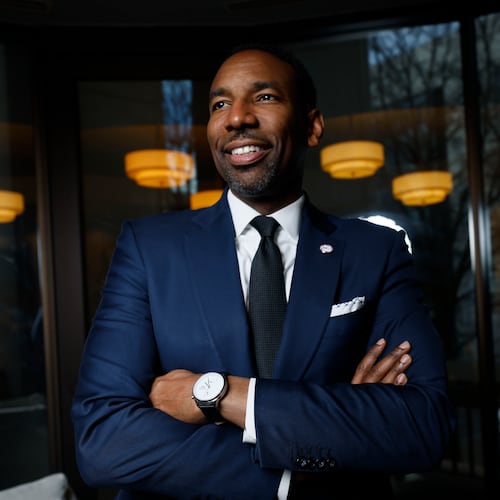 Atlanta Mayor Andre Dickens proudly poses for a photograph in his office at Atlanta City Hall on Thursday, January 23, 2025. At this moment, he reflects thoughtfully on the journey and challenges that have shaped his leadership as the Mayor of Atlanta.
(Miguel Martinez/ AJC)