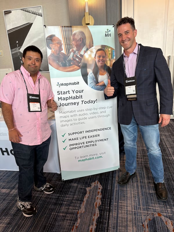 Inspired by his uncle's Alzheimer's diagnosis and cousin with Down syndrome, Matt Golden (right) co-founded MapHabit. (Courtesy of Matt Golden)