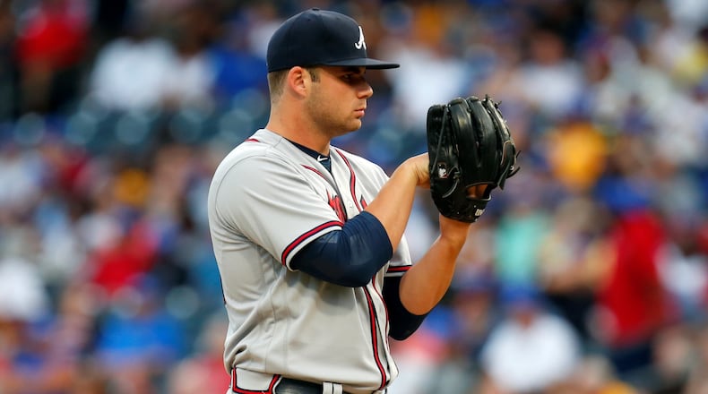 PITTSBURGH, PA - AUGUST 20: Bryse Wilson #72 of the Atlanta Braves pitches in his major league debut against the Pittsburgh Pirates at PNC Park on August 20, 2018 in Pittsburgh, Pennsylvania. (Photo by Justin K. Aller/Getty Images)