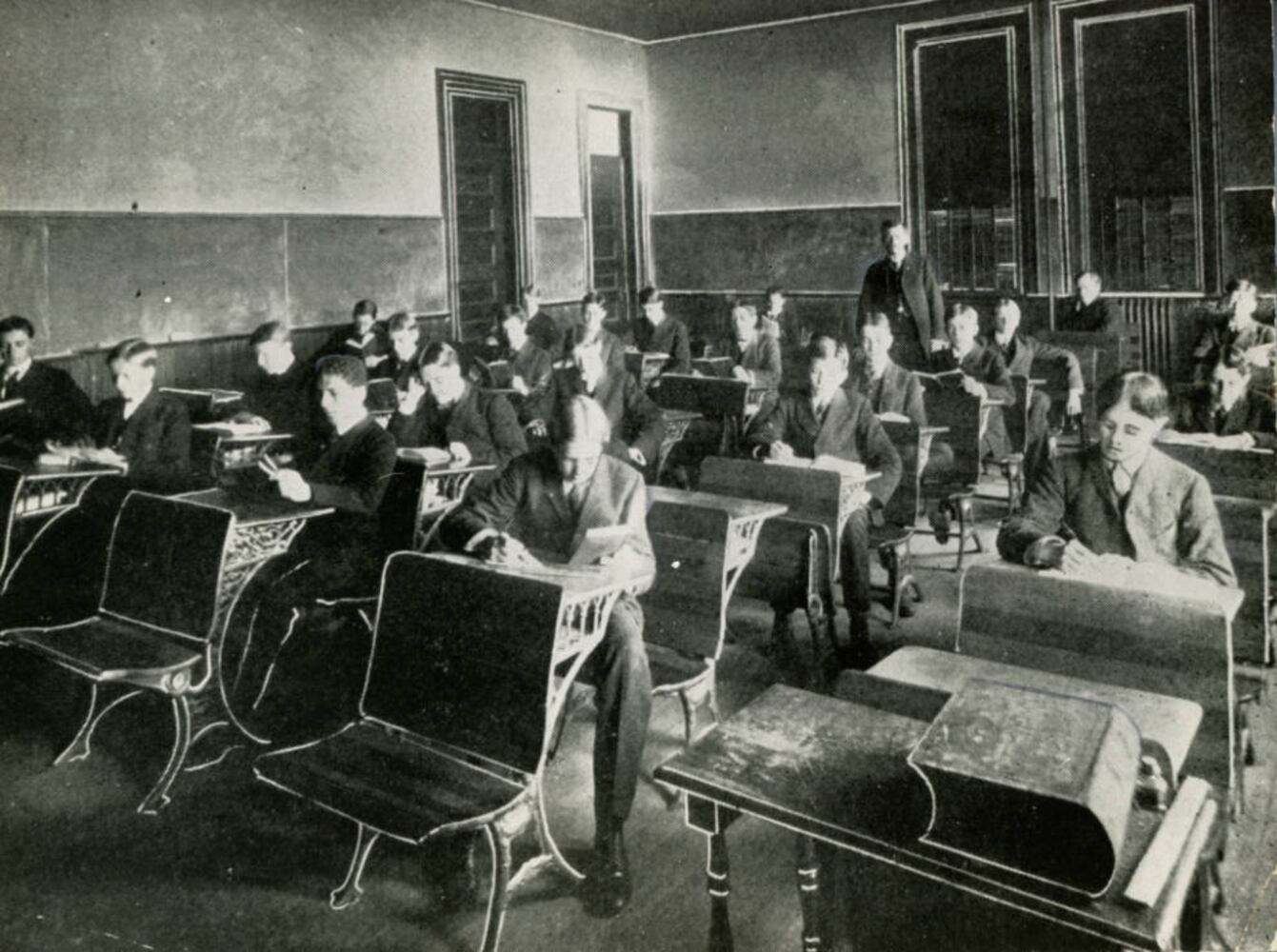 Boys' High at Courtland and Gilmer Streets, Atlanta, Georgia, 1900