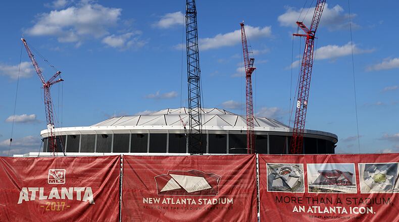 The price of the new Atlanta Falcons stadium has gone up again — by $200 million. The Falcons will tell the Georgia World Congress Center Authority board at a meeting this afternoon that the price of the retractable-roof downstadium has risen to $1.4 billion from the $1.2 billion the team estimated a year ago. This is the second $200 million jump, as last year’s $1.2 billion figure represented an increase from an earlier estimate of $1 billion.