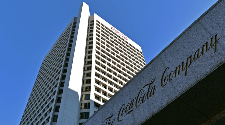 ORIGINAL CAPTION: November 28, 2014 Atlanta - Picture shows Coca-Cola Company Headquarters in Atlanta on Friday, November 28, 2014. Coca-Cola reported $233 million in tax breaks in 2011-2013 - almost 15% of its federal tax bill - related to giving its management stock options and restricted stock. HYOSUB SHIN / HSHIN@AJC.COM