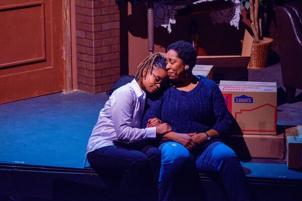 Keyonna shares a sweet moment with her mom Ovetta (Nhadyne Banton Brown), who otherwise can exhibit neglectful alcoholic behavior.