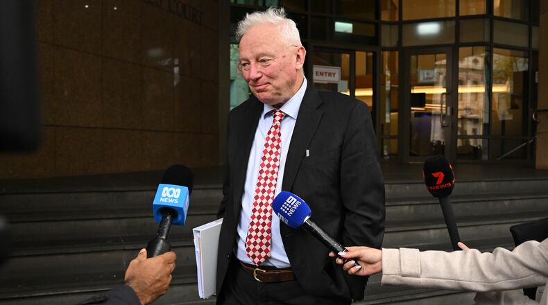 Barrister Peter Morrissey SC leaves the Melbourne Magistrates Court in Melbourne, Australia, Monday, June 1, 2026, where, according to allegations made in court, an Australia woman charged with joining the Islam State group. (James Ross/AAP Image via AP)