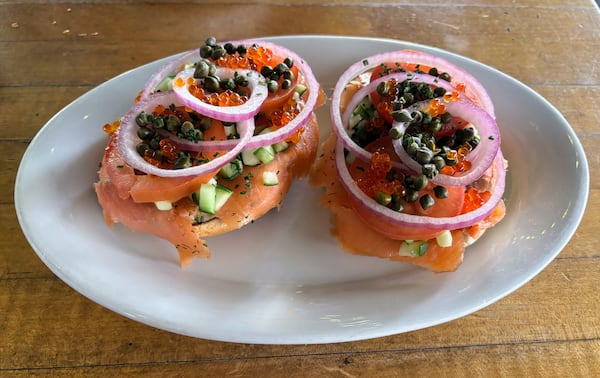 You can enjoy gravlax on any of the General Muir's open-faced bagels. (Danielle Meinert for the AJC)