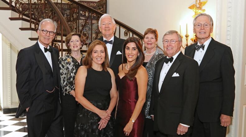 From left, Cotten Alston, Elkin Goddard Alston, Swan House Ball co-chair Bea Perez, Alston Glenn, co-chair Barbarella Diaz, Amanda Alston Gregory, Jimmy Alston and Stuart Alston. Photo credit: Kim Link