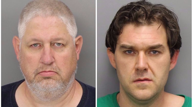 Mugshots of Thomas William Blackstone (left) and Joshua Dooley