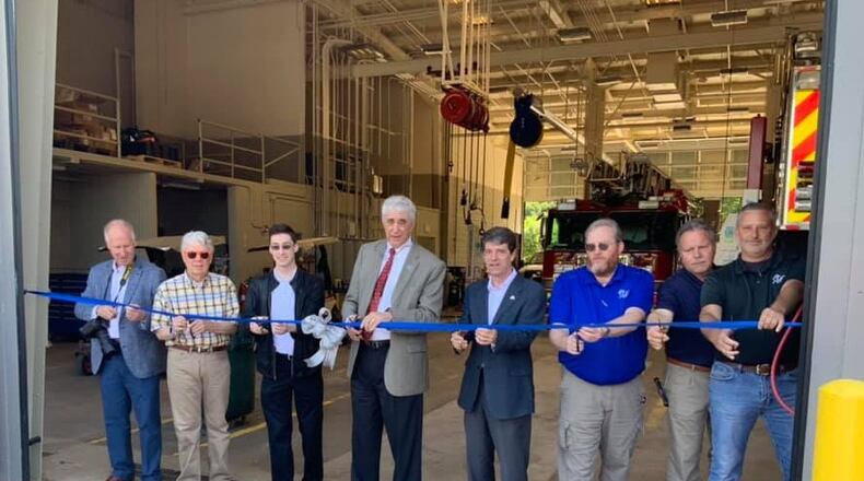 Marietta city council and staff held a ribbon cutting ceremony Wednesday to unveil a newly renovated Fleet Services facility at the city's Public Works building. (Image courtesy of City of Marietta)
