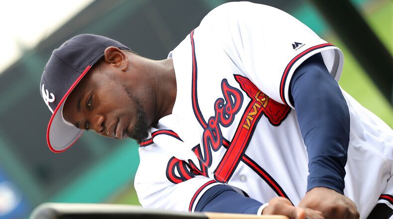 Braves third baseman Adonis Garcia. Curtis Compton/ccompton@ajc.com