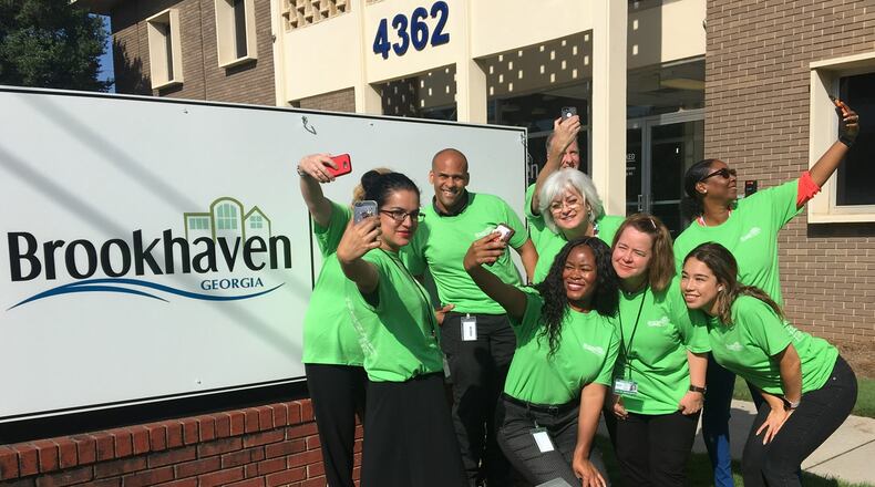 Citizen review is open from 8:30 a.m. to 5 p.m. daily through Oct. 29 at Brookhaven City Hall for the master plan process about Brookhaven City Centre. This photo is from City Hall Selfie Day in August. (Courtesy of Brookhaven)