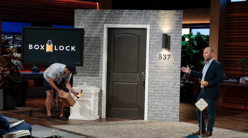 SHARK TANK - "Episode 1001" - An entrepreneur from Atlanta, Georgia, introduces a smart device designed specifically to protect your packages from package thieves; an unexpected entrepreneur from Dalton, Georgia, invented a nontoxic and nonpermanent adhesive created for kids, by a kid; entrepreneurs from Santa Fe, New Mexico, and Los Angeles, California, believe they have created the solution to plastic straws and want the Sharks to suck responsibly with their new product; and husband and wife entrepreneurs from Spokane, Washington, believe they have created the next evolution in camping cookware and hope to change the way people eat outdoors, on the season premiere of "Shark Tank," SUNDAY, OCT. 7 (10:00-11:00 p.m. EDT), on The ABC Television Network. (ABC/Eric McCandless) BRAD RUFFKESS (BOXLOCK)