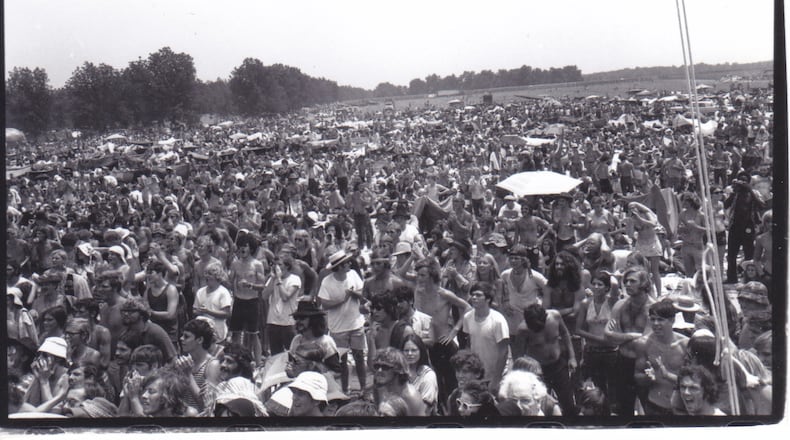 A partial shot of the crowd at the Atlanta Pop Festival in 1970 in Byron, Ga. Photo: Bill Fibben