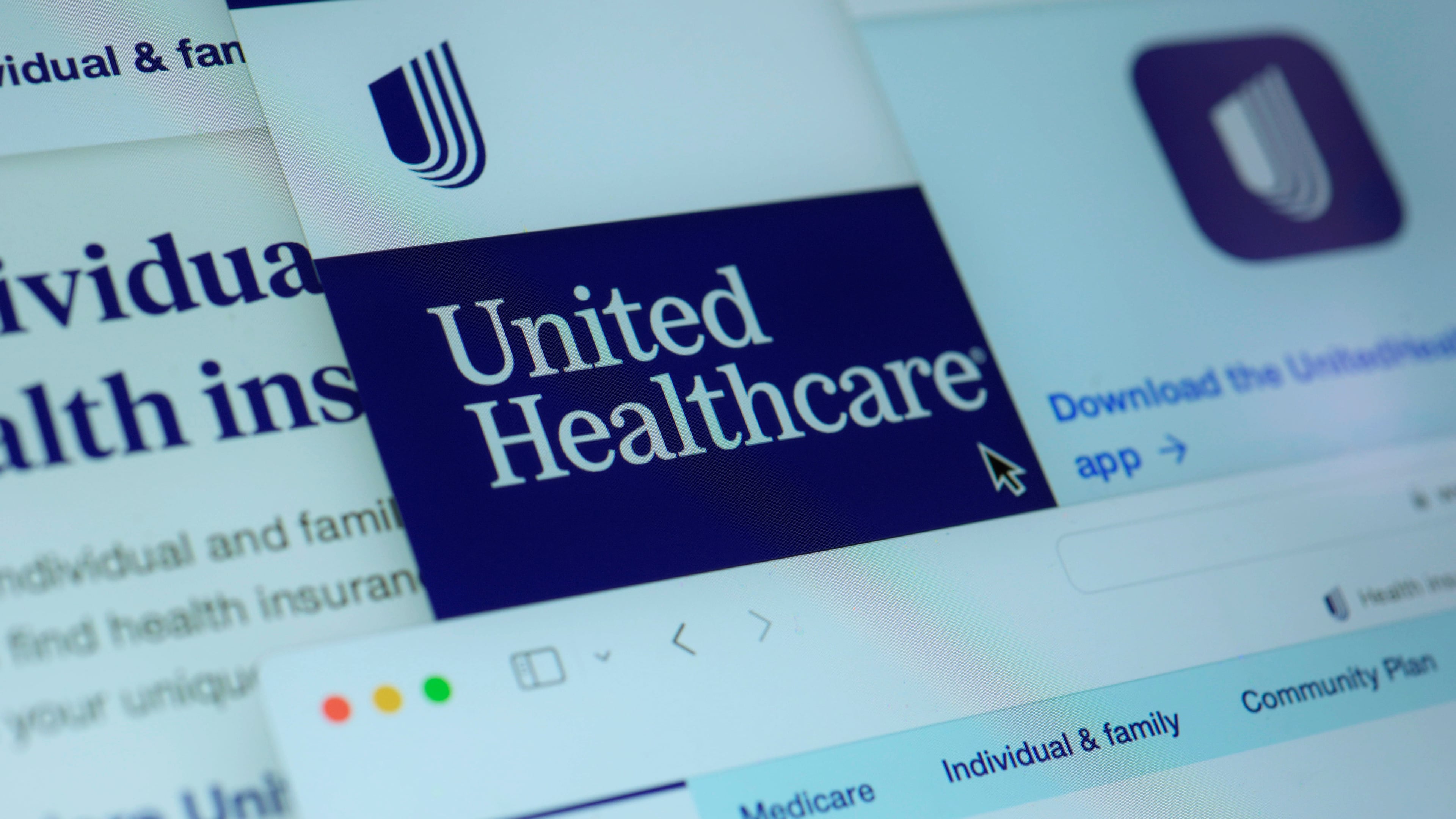 FILE - Pages from the United Healthcare website are displayed on a computer screen, Feb. 29, 2024, in New York. (AP Photo/Patrick Sison, File)