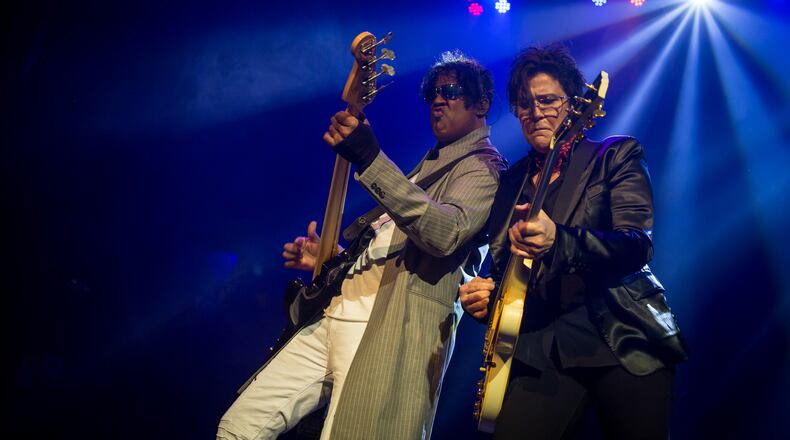 Mark "Brownmark" Brown and Wendy Melvoin of The Revolution bring the funk to the Tabernacle on Feb. 24, 2018. Photo: Ryan Fleisher/Special to the AJC