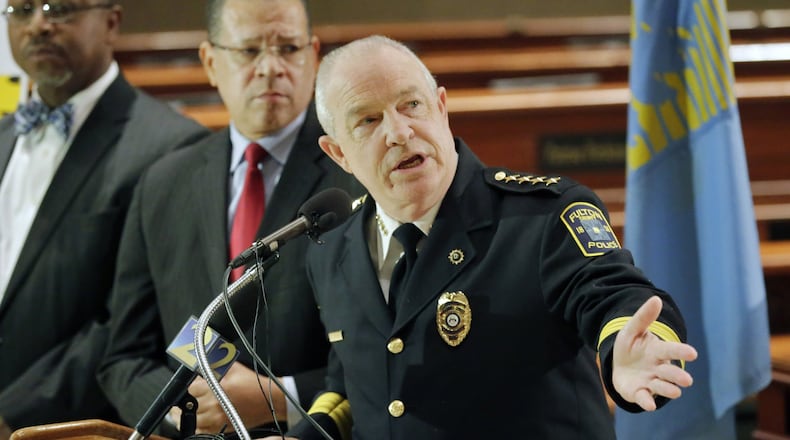 Fulton County Police Chief Gary Stiles, right, has announced plans to retire effective Dec. 12.