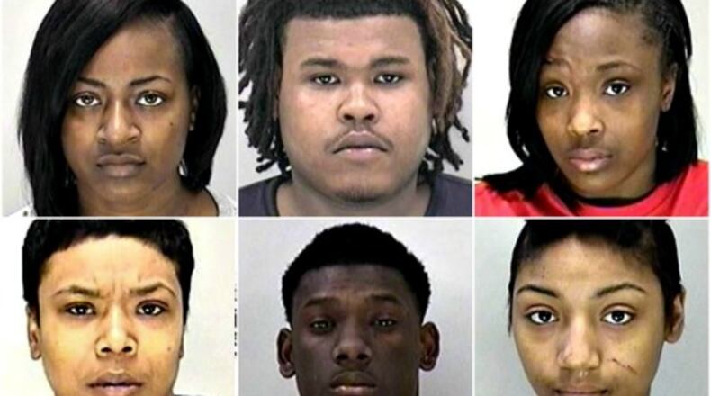 The Richmond County Sheriff’s Office has identified nine people arrested and one person wanted in connection with a massive street brawl in east Georgia that left an 18-year-old dead. Top row, from left to right: Eyvete Byrd, A’Lexis Cain and Eddie Doneal Carter III. Second row, from left to right: Myah Dunbar, Demetrius Lamont Harris, Jr. and Quiasha Henley. Bottom row, from left to right: Quinana Henly, Raheem Jobes and Tyleanna Thomas. (Credit: Richmond County Sheriff’s Office)