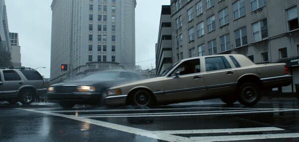 The Hurt Building in downtown Atlanta makes a backdrop early in the film "Zombieland." (Screenshot)