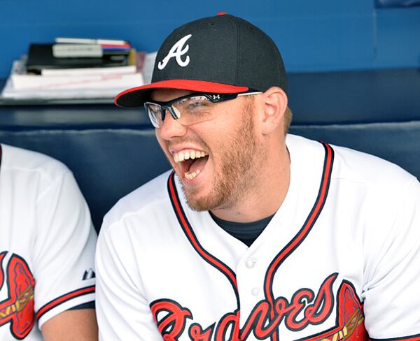 There hasn't been much for Braves slugger Freddie Freeman to smile about since the season ended, as the team traded away defensively superb shortstop Andrelton Simmons and rumors have swirled about Freeman's future. (HYOSUB SHIN / HSHIN@AJC.COM
