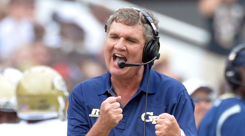Georgia Tech coach Paul Johnson (AJC file photo / HYOSUB SHIN)