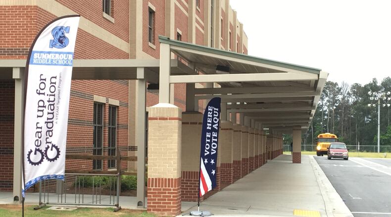 Turnout at Summerour Middle School was light, but typical for a primary, poll manager Steve Miller said.