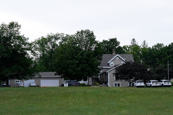 The home of shooting suspect Vance Boelter is seen Sunday, June 15, 2025, in Green Isle, Minn. (AP Photo/George Walker IV)