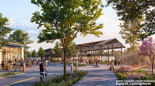 This is a rendering of Murphy Crossing unveiled by the Atlanta Beltline in March 2026. (Courtesy of Atlanta Beltline Inc.)