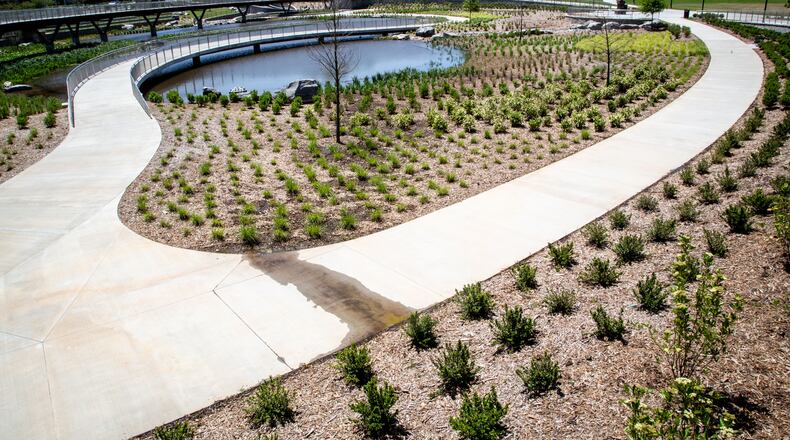 The Rodney Cook Sr. Park in Historic Vine City in Atlanta is near completion. STEVE SCHAEFER FOR THE ATLANTA JOURNAL-CONSTITUTION