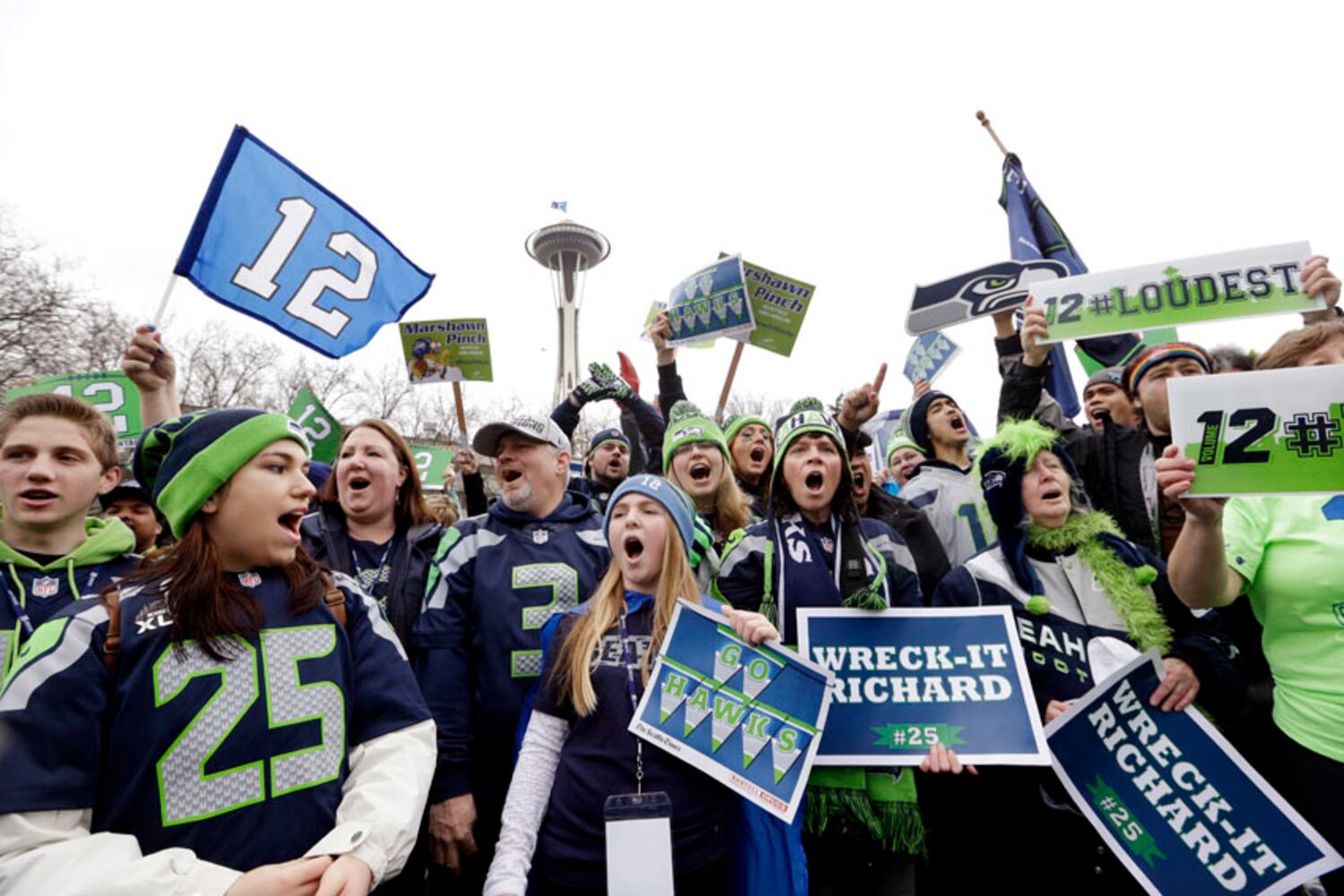 Seahawks fan rally at Seattle Center