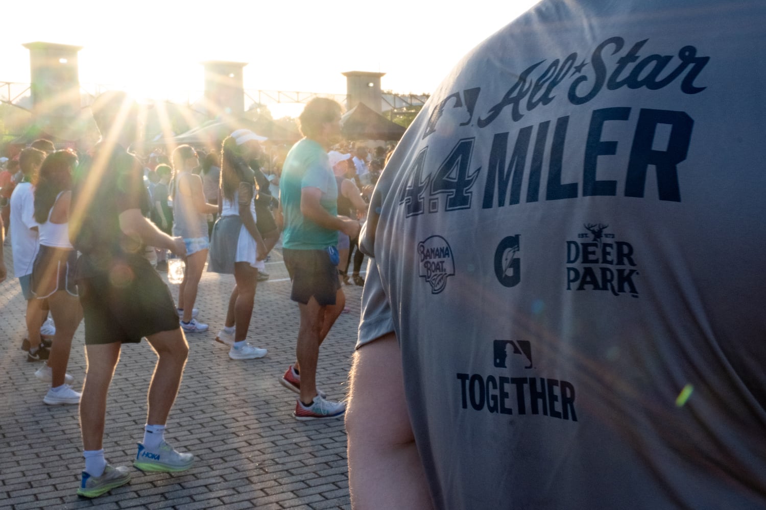People gather for the MLB All-Star 4.4 Miler in Atlanta on Sunday, July 13, 2025.   Ben Gray for the Atlanta Journal-Constitution