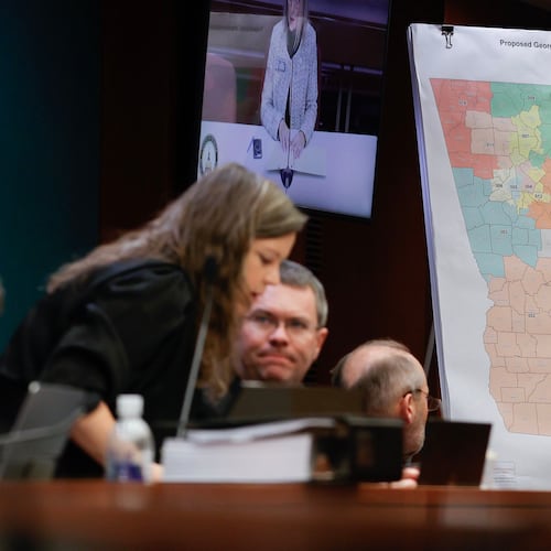 The Georgia State House Reapportionment and Redistricting committee in 2022.