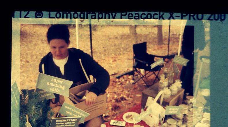 Suzi Sheffield setting up her booth in the early days of Beautiful Briny Sea.