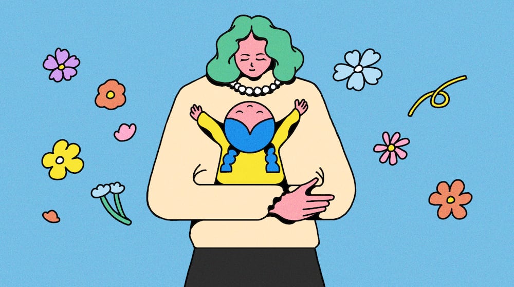 Extending grace to yourself and other mothers teaches children that perfection is not the goal. (Illustration: Broly Su / AJC)