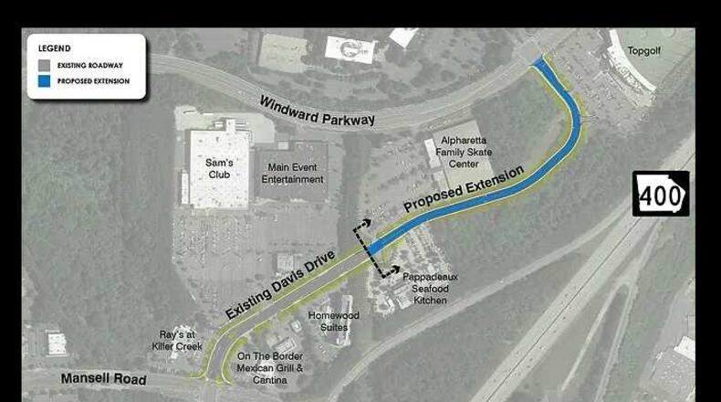 The North Fulton CID received a $2 million grant for a project that will extend Davis Drive in Alpharetta.