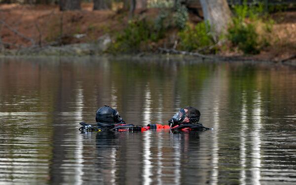 Hall County divers searched a pond along Sweetwater Road.