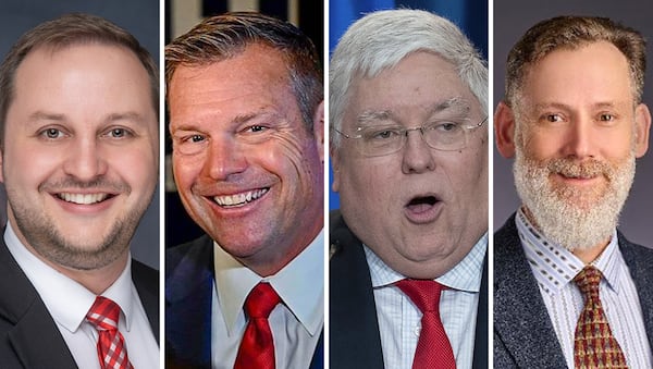 Alabama Auditor Andrew Sorrell, Kansas Attorney General Kris Kobach, West Virginia Gov. Patrick Morrisey and former Idaho Sen. Scott Herndon