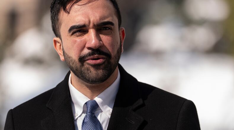 New York Mayor Zohran Mamdani speaks during a news conference in Morningside Heights, Wednesday, Feb. 25, 2026, in New York. (AP Photo/Yuki Iwamura)