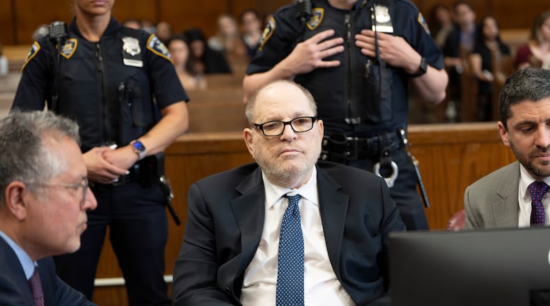 Harvey Weinstein appears in Manhattan criminal court on Friday, May 15, 2026, in New York. (Steven Hirsch /New York Post via AP, Pool)