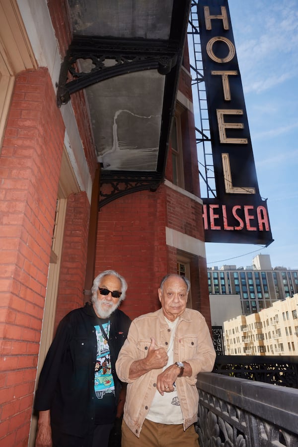 Tommy Chong, left, and Cheech Marin of Cheech and Chong pose for a portrait on Wednesday, April 23, 2025, in New York. (Photo by Matt Licari/Invision/AP)