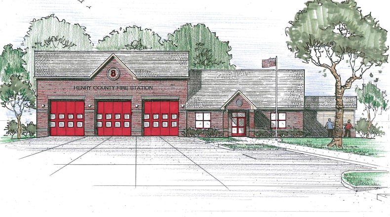 Rendering of Henry County's new Fire Station No. 8 in Stockbridge.