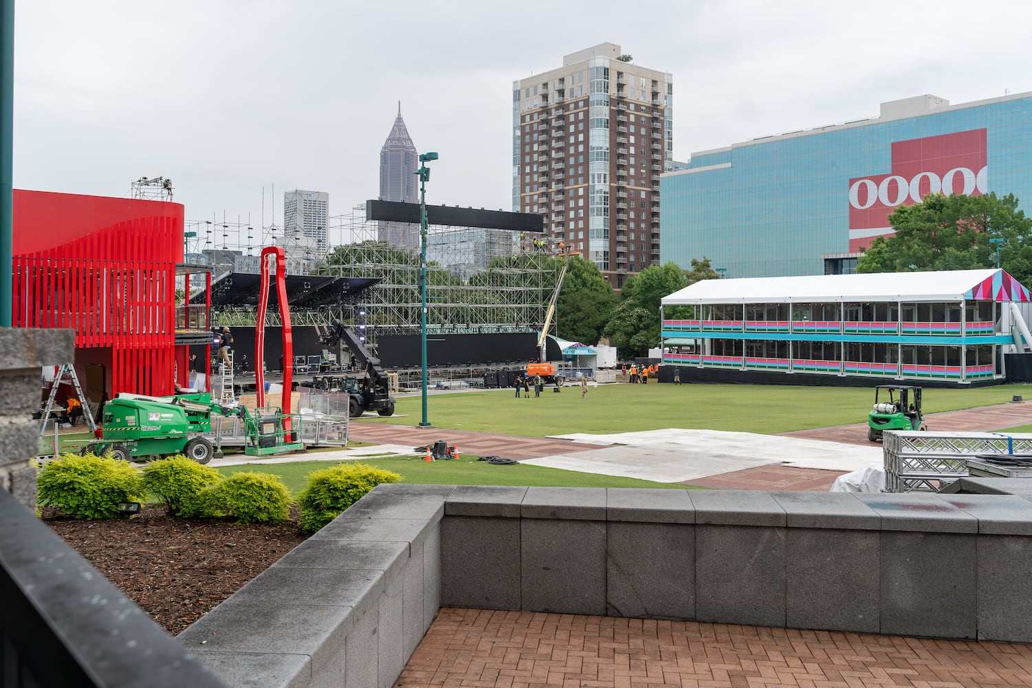 FIFA prep around downtown Atlanta, Georgia
