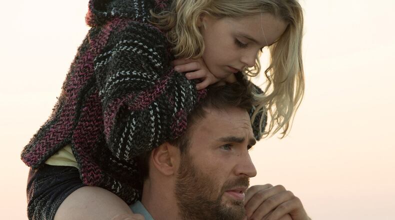 Mckenna Grace as “Mary Adler” and Chris Evans as “Frank Adler” in “Gifted.” (Wilson Webb/Twentieth Century Fox)