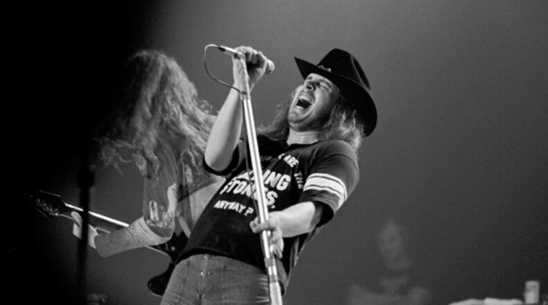 Ronnie Van Zant of Lynyrd Skynyrd during Lynyrd Skynyrd in Concert at the Omni Coliseum in Atlanta - July 5, 1975 at Omni Coliseum in Atlanta, Georgia, United States. (Photo by Tom Hill/WireImage)