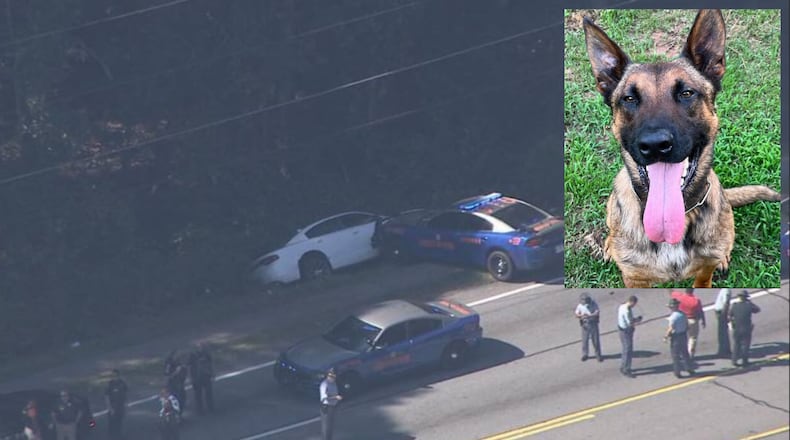At the center of Friday's standoff in Clayton County was a suspect accused of killing a man in Jonesboro the day before, police said. The suspect and a police K-9 were both fatally shot during the incident, the GBI confirmed.