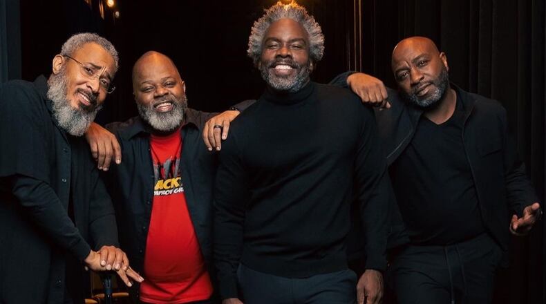 Members of the Blacktop Improv Group, from left: Darian Perkins, Corwin ”C-Dawg” Oglesby, Swift Rice and Donteè ”Don Megga” Ray.