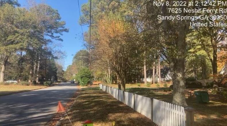 Sandy Springs sent us a photo of the fixed cable line.