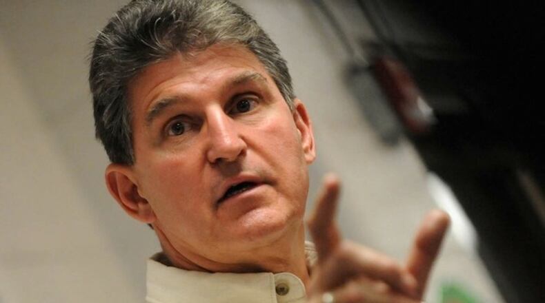 Joe Manchin, a former governor and current senator of West Virginia, speaks during a press conference at Marsh Fork Elementary School in Whitesville, W.Va., about the mine explosion at Massey Energy Co.'s Upper Big Branch mine in Raleigh County on Tuesday, April 6, 2010. (Michael Henninger/Pittsburgh Post-Gazette/MCT)