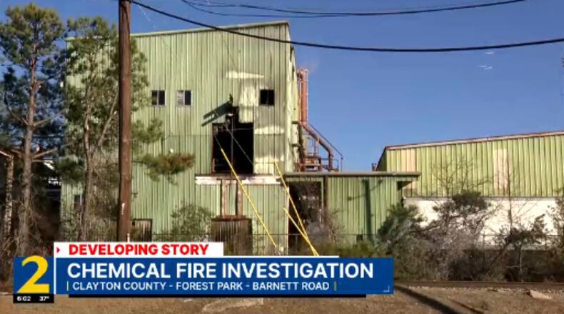 A chemical fire in Forest Park led to an evacuation order Thursday. (Channel 2 Action News)